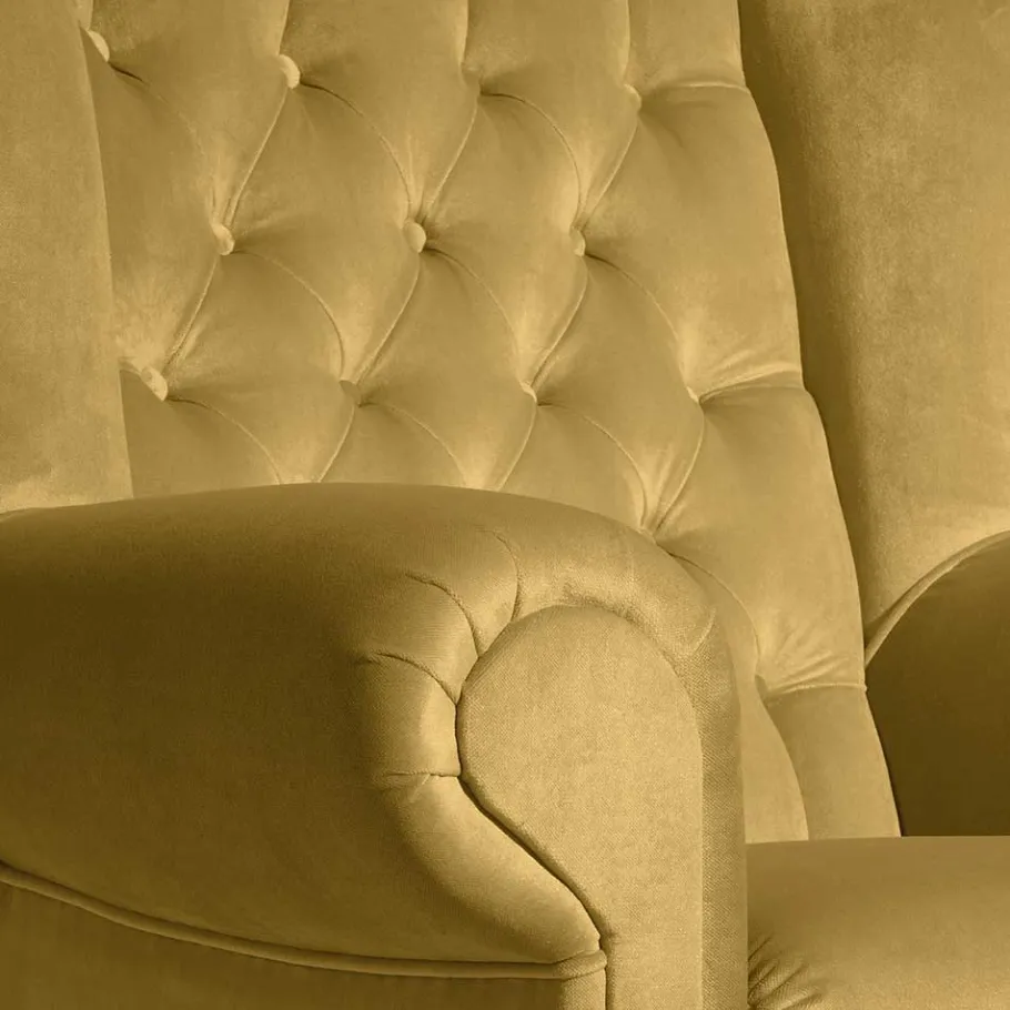 Sale Wohnen Chesterfield Ohrenbackensessel aus Samtvelours - Gregg