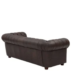 Wohnen Chesterfield Polstergruppe aus Leder - Pluna (dreiteilig)