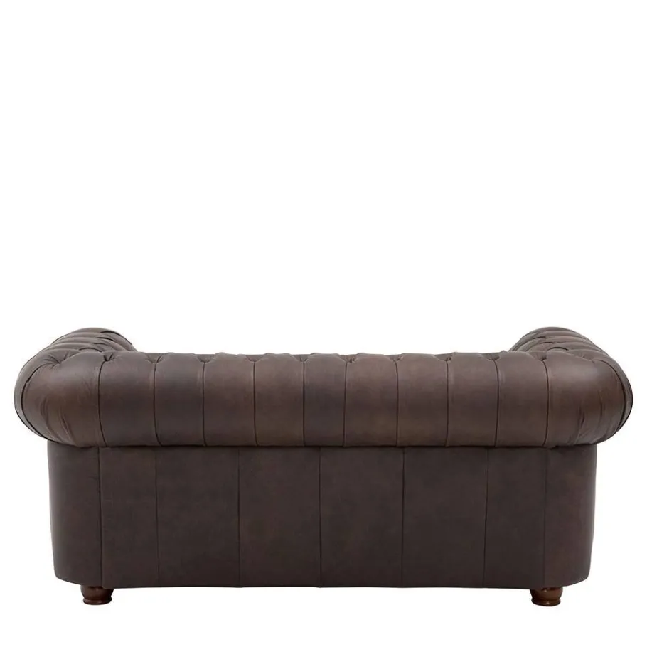 Wohnen Chesterfield Polstergruppe aus Leder - Pluna (dreiteilig)