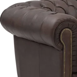 Wohnen Chesterfield Polstergruppe aus Leder - Pluna (dreiteilig)