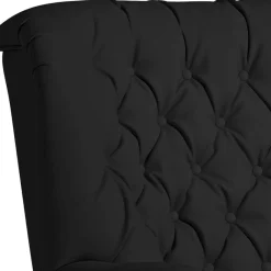 Online Wohnen Chesterfield Polstersessel in Schwarz Kunstleder - Centurion