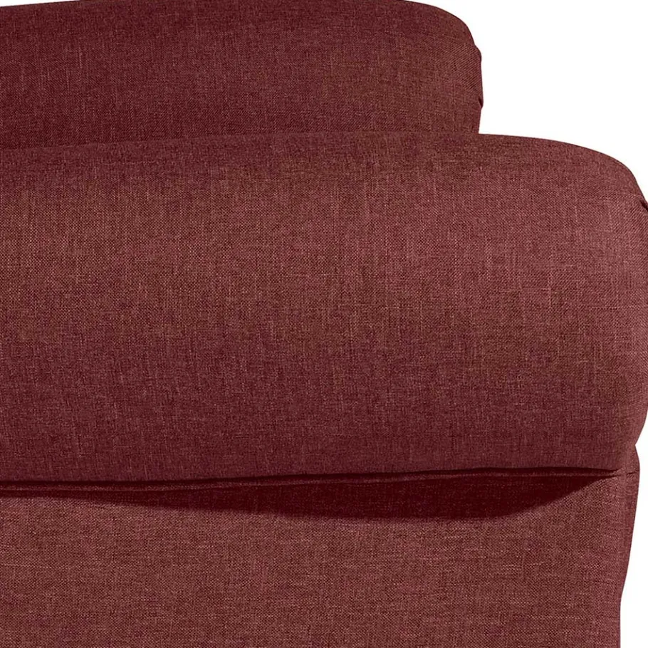 Clearance Wohnen Chesterfield Sessel in Rot und Nussbaum - Giaz