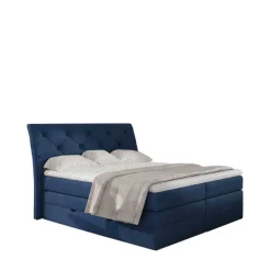 Best Wohnen Chesterfield Stauraum-Boxspringbett in Blau - Hillo