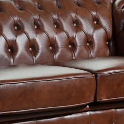 Sale Wohnen Chesterfield Zweisitzer Sofa in Braun - Pluna