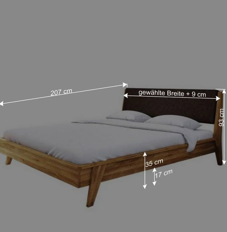 Best Wohnen 190cm Bettrahmen aus Holz Wildeiche massiv - Hardus