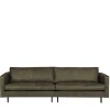 Sale Wohnen 275cm breite Ledercouch in Oliv Grün - Nasallo