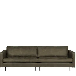 Sale Wohnen 275cm breite Ledercouch in Oliv Grün - Nasallo