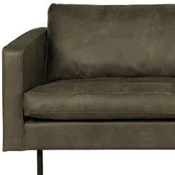 Sale Wohnen 275cm breite Ledercouch in Oliv Grün - Nasallo