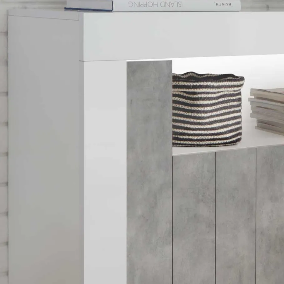 Wohnen 110cm breite Wohnzimmer Kommode zweifarbig - Niris