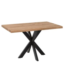 Discount Wohnen 80cm breiter Eiche Esstisch mit Metallgestell - Vledona I