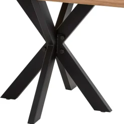 Discount Wohnen 80cm breiter Eiche Esstisch mit Metallgestell - Vledona I