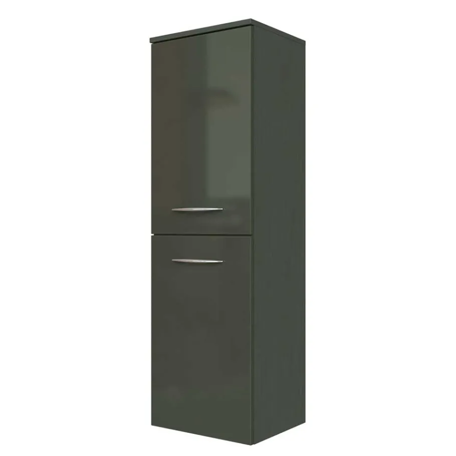 Outlet Wohnen 40cm breiter Midischrank fürs Bad Mladen in Hochglanz Dunkelgrau