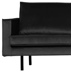 New Wohnen 300cm breites Samt L Sofa in Anthrazit - Ertrego