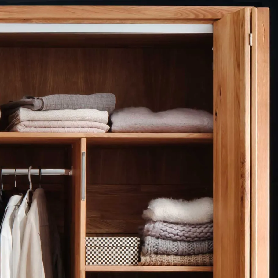 Hot Wohnen 246cm Falttüren-Kleiderschrank Wildeiche - Mascadona