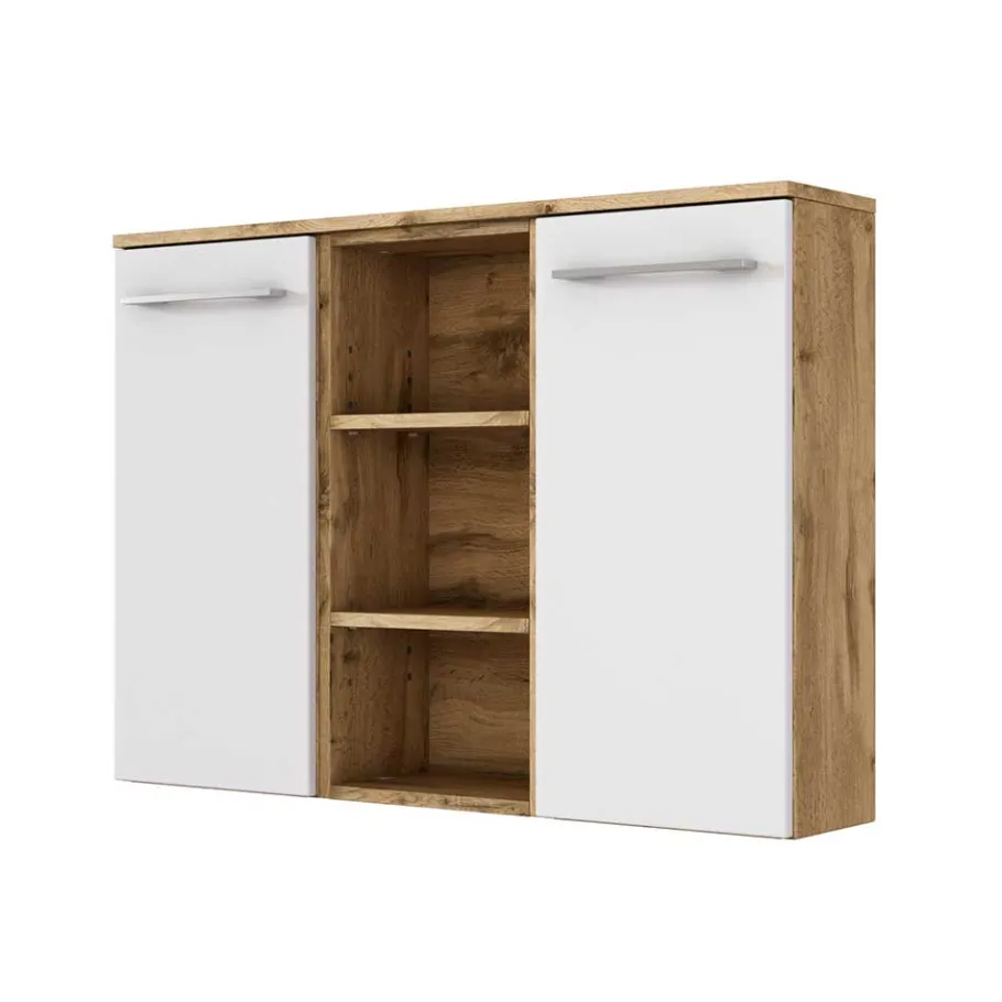 Clearance Wohnen 20cm flacher Badezimmer Schrank in Weiß - Yazemina