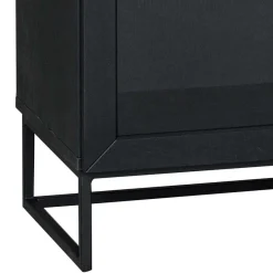 Clearance Wohnen 195cm hohe Industry Vitrine in Schwarz - Meciva