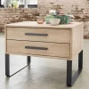 Outlet Wohnen 48cm hohe Nachtkommode zweifarbig - Licruva