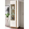 Discount Wohnen 194cm hohe Vitrine zweifarbig - Myrda I