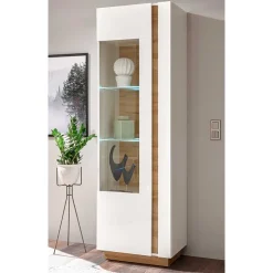 Discount Wohnen 194cm hohe Vitrine zweifarbig - Myrda I