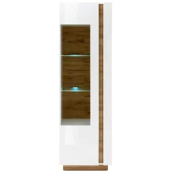 Discount Wohnen 194cm hohe Vitrine zweifarbig - Myrda I