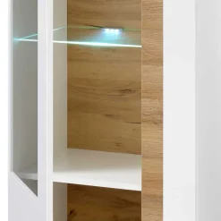 Discount Wohnen 194cm hohe Vitrine zweifarbig - Myrda I