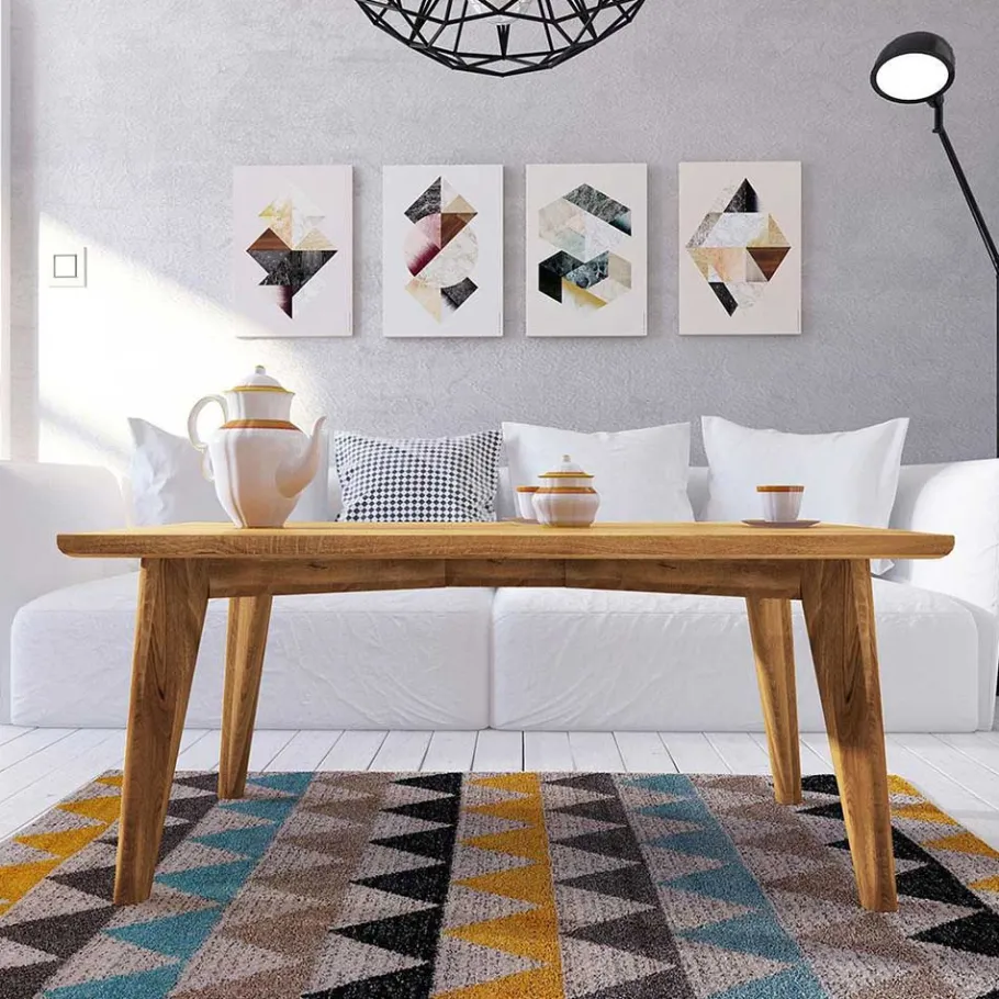 Sale Wohnen 48cm hoher Holz Couchtisch aus Wildeiche - Eavy