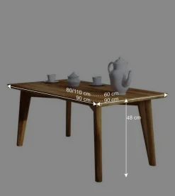 Sale Wohnen 48cm hoher Holz Couchtisch aus Wildeiche - Eavy