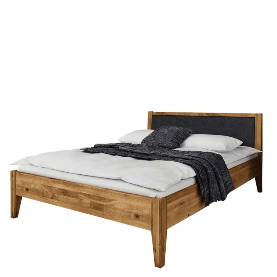 Clearance Wohnen 190cm kurzes Bettgestell aus Wildeiche massiv - Masdamos