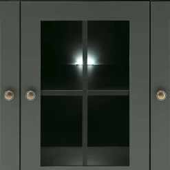 Outlet Wohnen 130cm Landhaus Sideboard in Dunkelgrün - Niestov