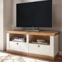Outlet Wohnen 356cm Landhaus Wohnwand Set - Diatara (dreiteilig)