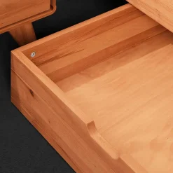 Hot Wohnen 220cm langes Bett aus geölter Kernbuche - Junola VI
