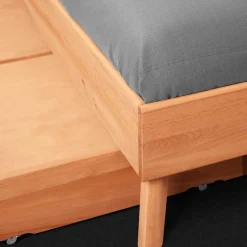 Hot Wohnen 220cm langes Bett aus geölter Kernbuche - Junola VI