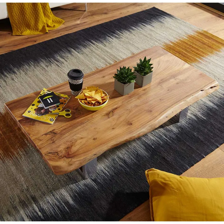 Best Wohnen 25cm niedriger Sofatisch mit Baumkante - Medesso