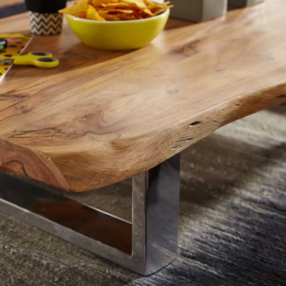 Best Wohnen 25cm niedriger Sofatisch mit Baumkante - Medesso