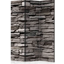 Clearance Wohnen 135cm Paravent Steinwand in Grau - Rambano