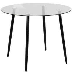 Outlet Wohnen 100cm runder Glastisch fürs Esszimmer - Cellon