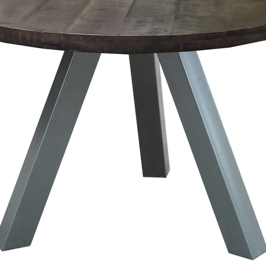 Hot Wohnen 120cm runder Holz Esstisch in Grey Wash - Nicoletta