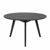 Sale Wohnen 90cm runder Sofatisch in Schwarz lackiert - Vartana