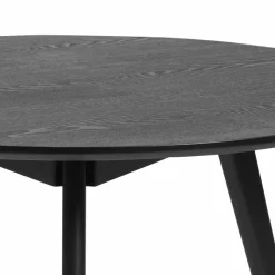 Sale Wohnen 90cm runder Sofatisch in Schwarz lackiert - Vartana