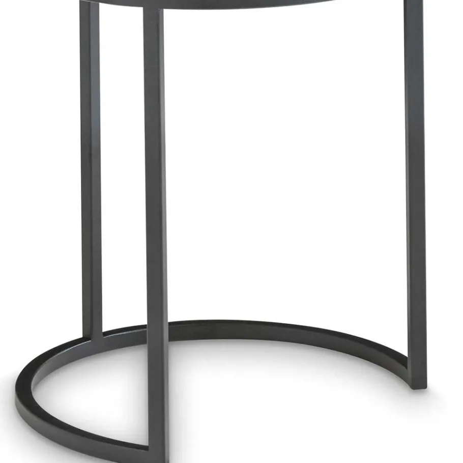 Outlet Wohnen 39cm runder Tisch mit Asteiche Platte - Garamba