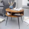 Outlet Wohnen 60cm runder Wohnzimmer Beistelltisch aus Sheesham - Pastilla