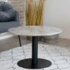 Hot Wohnen 70cm runder Wohnzimmer Tisch in Marmor Optik - Ovaio