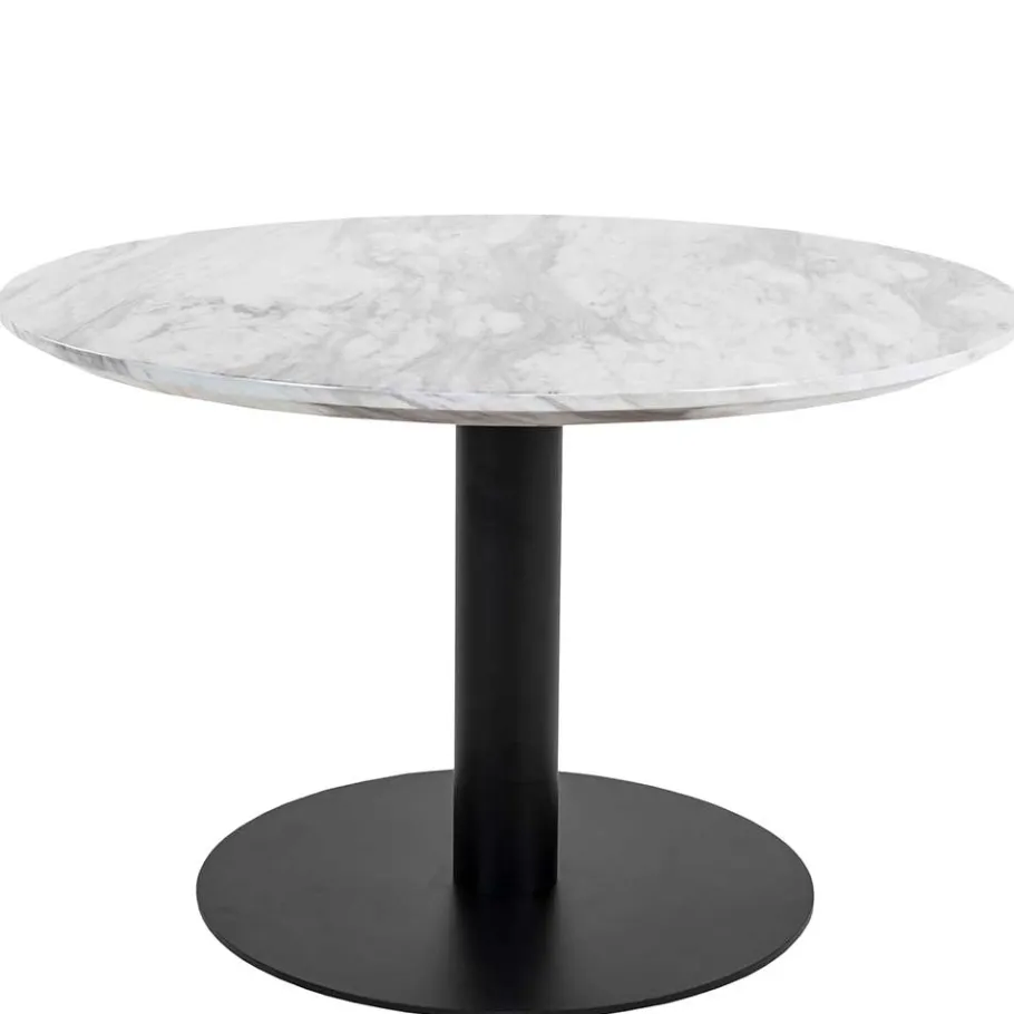Hot Wohnen 70cm runder Wohnzimmer Tisch in Marmor Optik - Ovaio