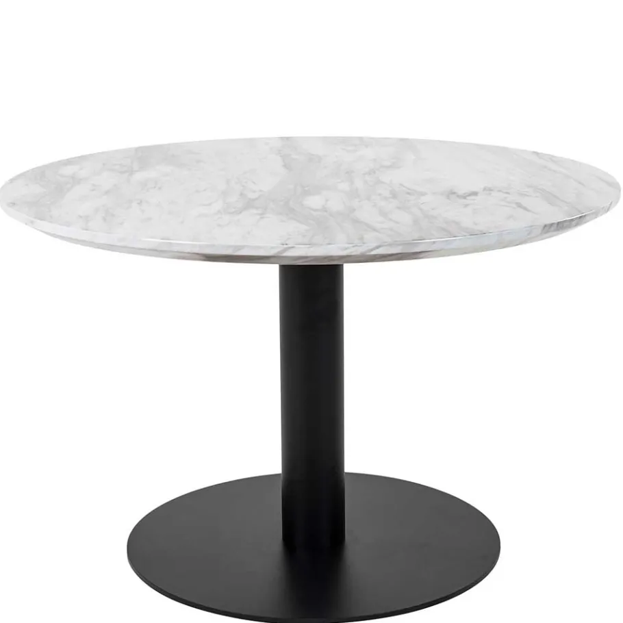 Hot Wohnen 70cm runder Wohnzimmer Tisch in Marmor Optik - Ovaio