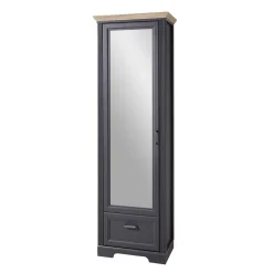 Best Wohnen 65cm schmaler Dielenschrank mit Spiegel Tür - Thumbs