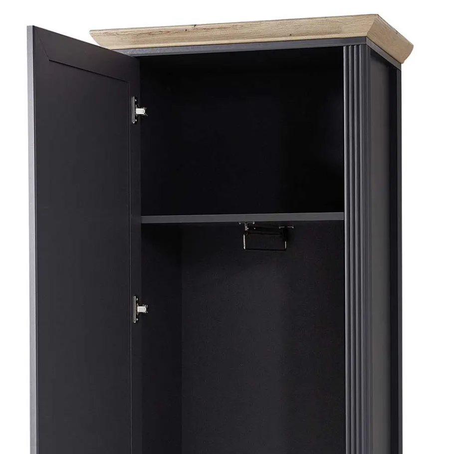 Best Wohnen 65cm schmaler Dielenschrank mit Spiegel Tür - Thumbs