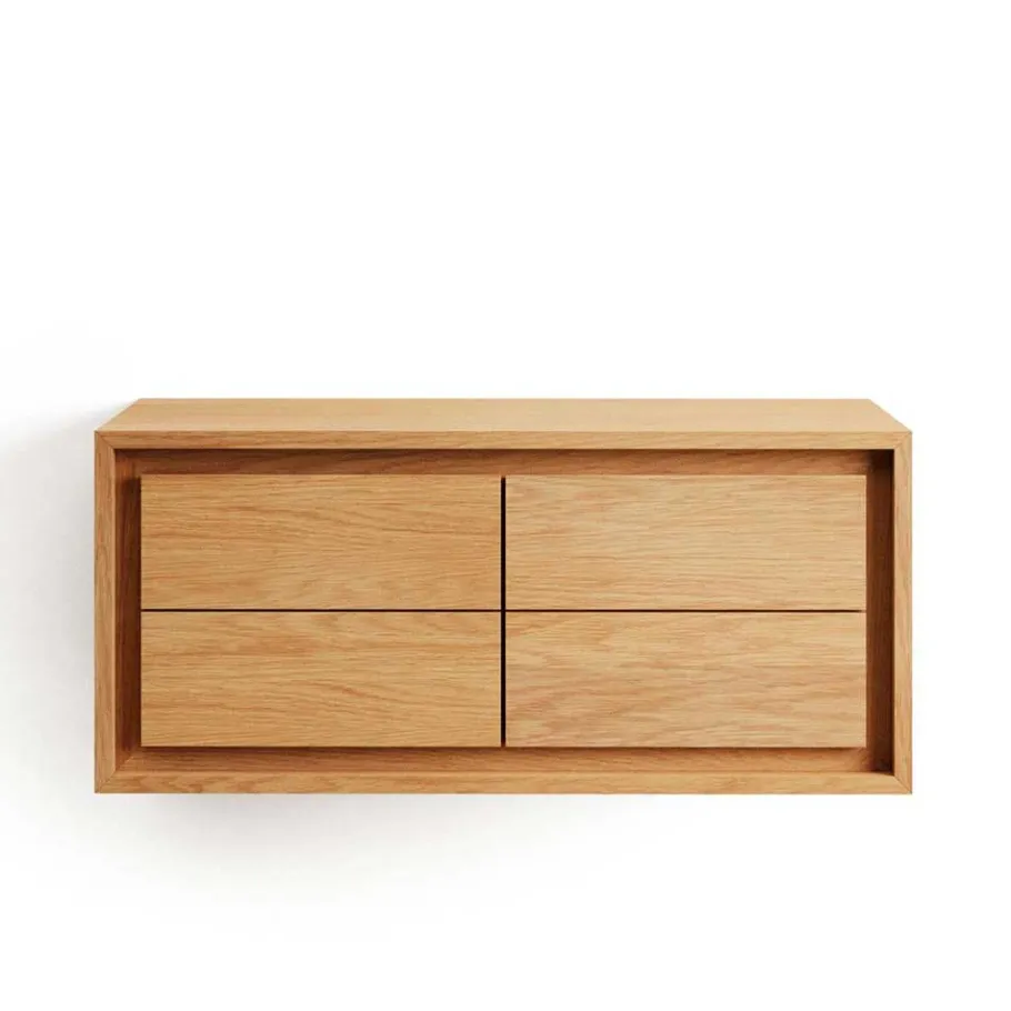 New Wohnen 90cm Teakholz Waschkonsole fürs Bad - Reddnas
