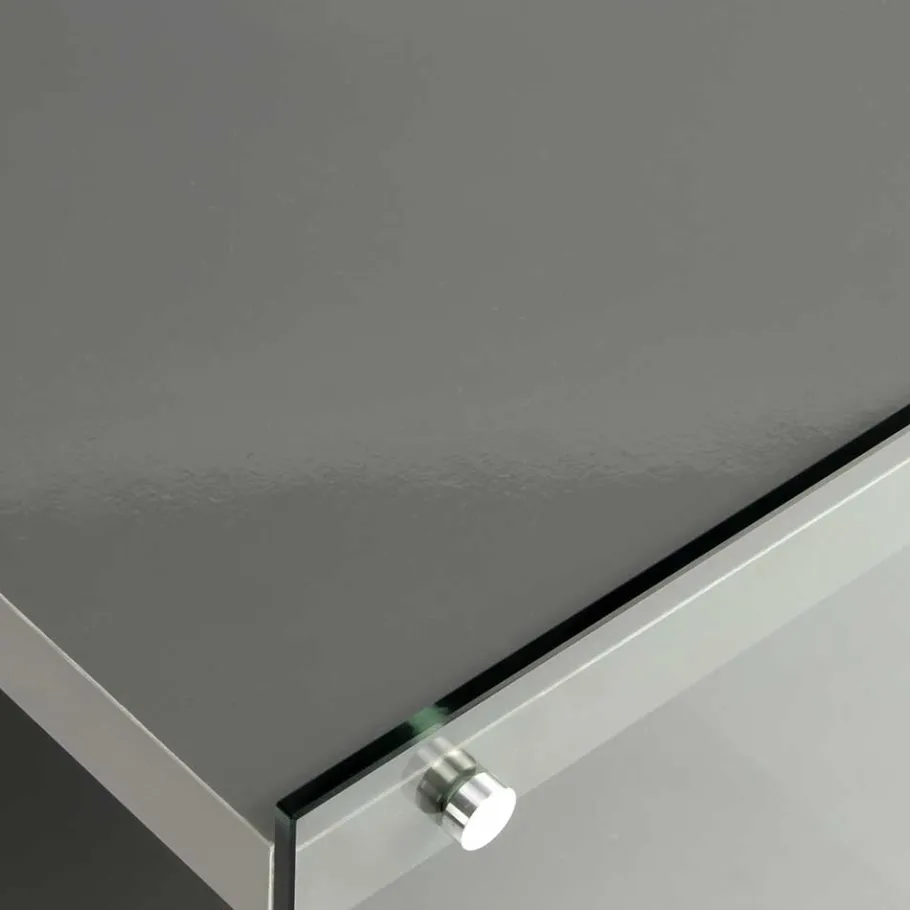 Hot Wohnen 120cm TV Board in Hochglanz Grau - Verez