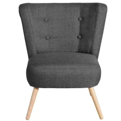 New Wohnen Cocktailsessel in Anthrazit Stoff - Hamzad