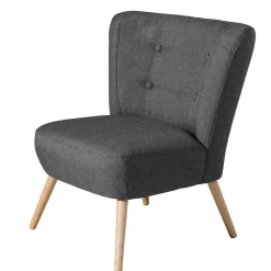 New Wohnen Cocktailsessel in Anthrazit Stoff - Hamzad